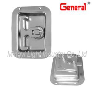 50028 Folding T Handle Latch, Non-locking Recessed Cabinet Lock Used on Truck Tool Box, Trailer and Various Container.